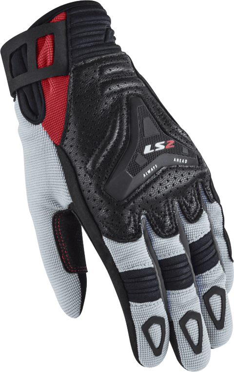 Sieviešu moto cimdi LS2 All Terrain black grey red L LS2 MOTOVEIKALS 21