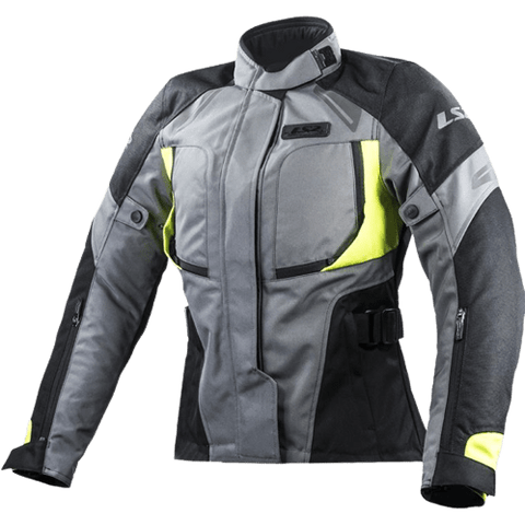Sieviešu moto jaka LS2 Phase grey black H-V yellow 3XL LS2 MOTOVEIKALS 21