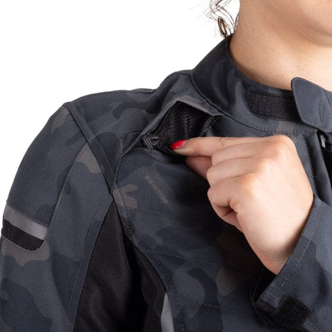 Sieviesu moto jaka Oxford Valencia Dry2Dry 3.0 black camo OXFORD MOTOVEIKALS 21