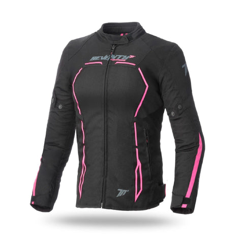 Sieviešu moto jaka RACING 70 Degrees JR67 pink / black 2XL 70 DEGREES MOTOVEIKALS 21