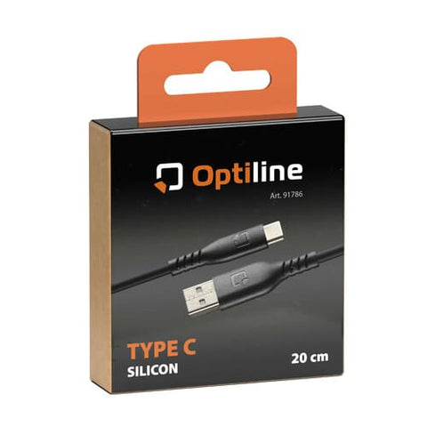 Silikona USB-A–USB Type-C kabelis Lampa, 20 cm LAMPA MOTOVEIKALS 21