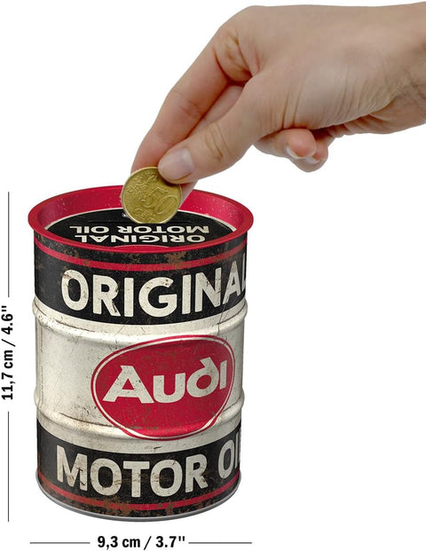 Skārda krājkase AUDI Original Motor Oil NOSTALGIC ART MOTOVEIKALS 21