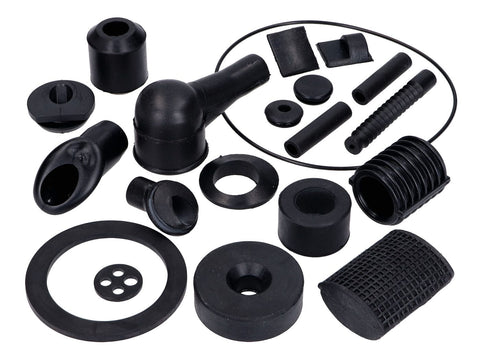 small part kit rubber, black for Vespa PX, PE 125-200 RMS MOTOVEIKALS 21