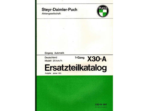 Spare parts catalog 55 pages DIN A4 for Puch X 30-A DIVERSE / IMPORT MOTOVEIKALS 21