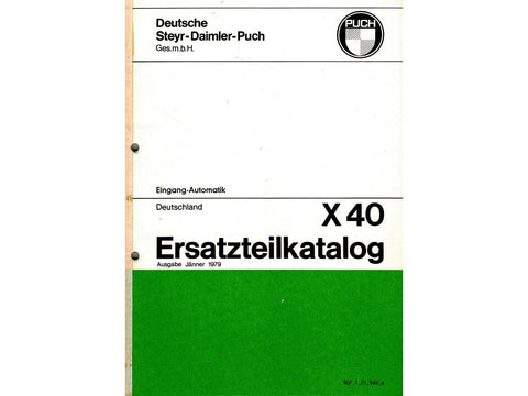 Spare parts catalog 71 pages DIN A4 for Puch X 40 DIVERSE / IMPORT MOTOVEIKALS 21