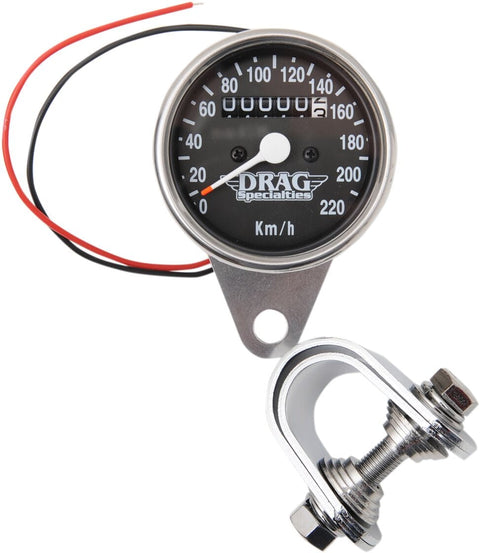 Speedo 2:1 Chr/Blk Km/H DRAG SPECIALTIES DRAG SPECIALTIES MOTOVEIKALS 21