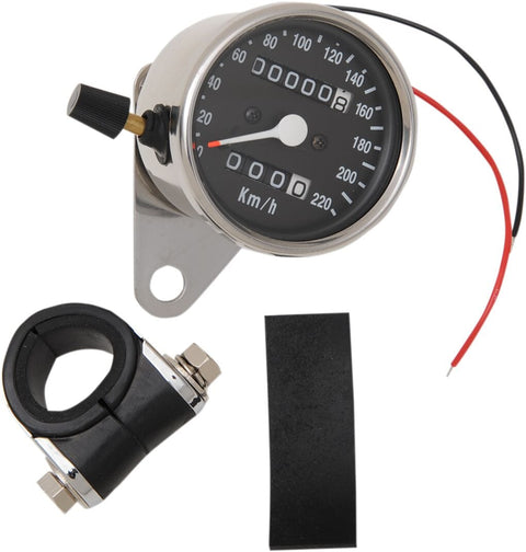 Speedo 2:1 W/Trp Blk Km/H DRAG SPECIALTIES DRAG SPECIALTIES MOTOVEIKALS 21