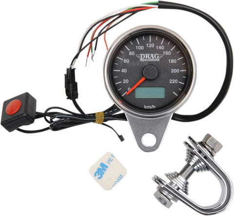 Speedo 2.37"Pro Blk Km/H DRAG SPECIALTIES DRAG SPECIALTIES MOTOVEIKALS 21