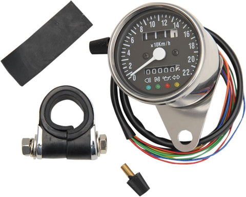 Speedo 4-Led Blk Km/H 2:1Ratio DRAG SPECIALTIES DRAG SPECIALTIES MOTOVEIKALS 21