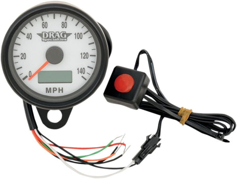Speedo Blk 2.4" Prog Wht DRAG SPECIALTIES DRAG SPECIALTIES MOTOVEIKALS 21