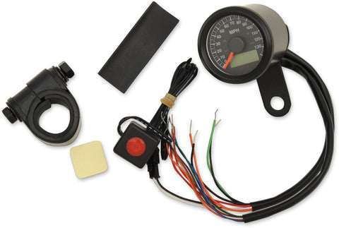 Speedo W/4Lts Mph Blk/Blk DRAG SPECIALTIES DRAG SPECIALTIES MOTOVEIKALS 21