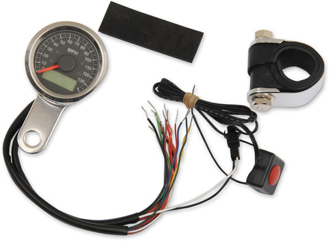 Speedo W/4Lts Mph Ss/Blk DRAG SPECIALTIES DRAG SPECIALTIES MOTOVEIKALS 21