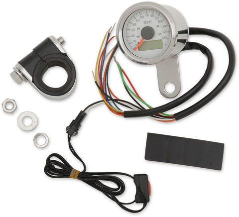 Speedo W/4Lts Mph Ss/Wht DRAG SPECIALTIES DRAG SPECIALTIES MOTOVEIKALS 21