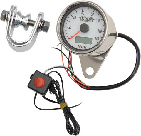 Speedometer 2.37"Wht Pro DRAG SPECIALTIES DRAG SPECIALTIES MOTOVEIKALS 21