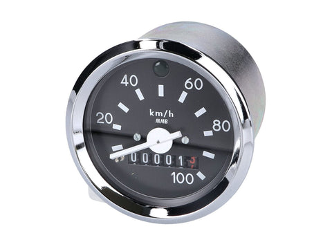 Speedometer Pulsotronic 100km/h round 60mm for Simson S50, S51, S53, S70, S83, KR51/1, KR51/2 Schwalbe, SR4-1 Spatz, SR4-2 Star, SR4-3 Sperber, SR4-4 Habicht DIVERSE / IMPORT MOTOVEIKALS 21