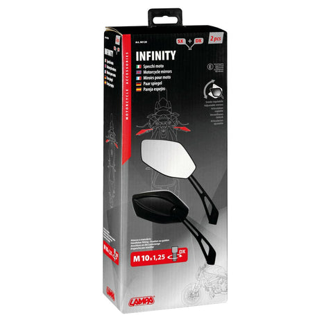 Spoguļu komplekts LAMPA INFINITY 2 gab. LAMPA MOTOVEIKALS 21