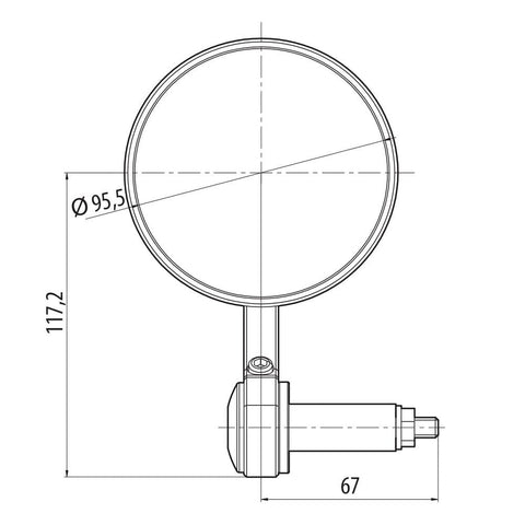 Spoguļu komplekts LAMPA OCULUS black Ø18 - Ø23 2 gab. LAMPA MOTOVEIKALS 21