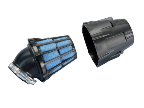 Sporta gaisa filtrs POLINI Air Box 42 mm 30° melns/zils 203.0092 POLINI MOTOVEIKALS 21
