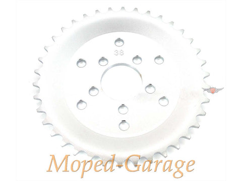 Sprocket 38 teeth reinforced for Puch Monza, Imola, Ranger DIVERSE / IMPORT MOTOVEIKALS 21