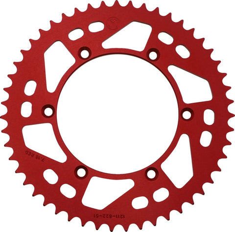 Sprocket Alu Mse Husq 51T Red MOOSE RACING HARD-PARTS MOOSE RACING MOTOVEIKALS 21