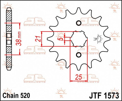 Sprocket Front 13T 520 JT SPROCKETS JT SPROCKETS MOTOVEIKALS 21