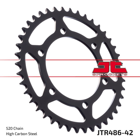 Sprocket Rear 42T 520 Blk JT SPROCKETS JT SPROCKETS MOTOVEIKALS 21