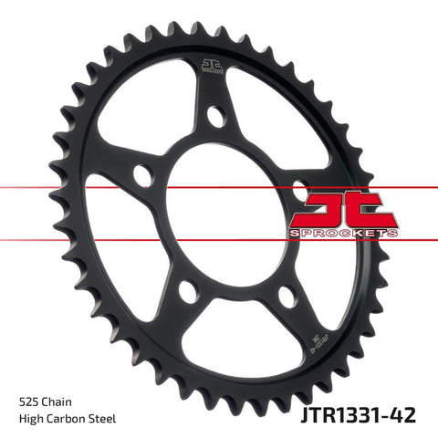 Sprocket Rear 42T 525 Blk JT SPROCKETS JT SPROCKETS MOTOVEIKALS 21