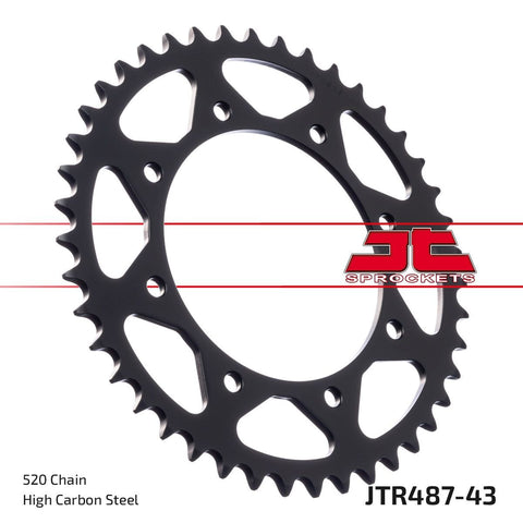 Sprocket Rear 43T 520 Blk JT SPROCKETS JT SPROCKETS MOTOVEIKALS 21