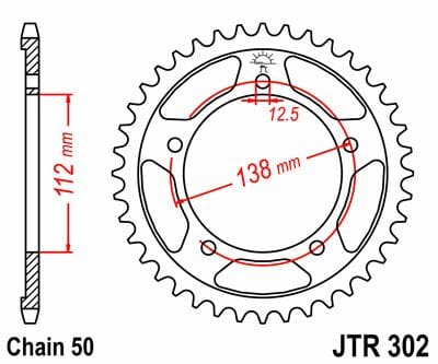 Sprocket Rear 44T 530 Blk JT SPROCKETS JT SPROCKETS MOTOVEIKALS 21