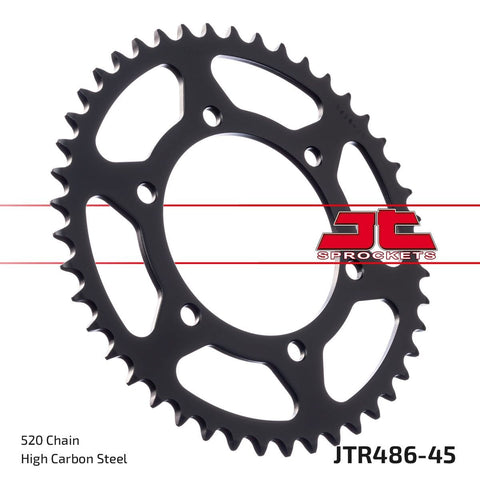 Sprocket Rear 45T 520 Blk JT SPROCKETS JT SPROCKETS MOTOVEIKALS 21
