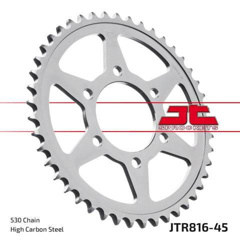 Sprocket Rear 45T 530 Blk JT SPROCKETS JT SPROCKETS MOTOVEIKALS 21