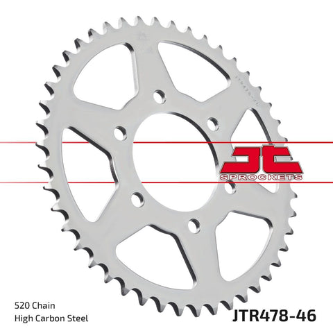 Sprocket Rear 46T 520 Blk JT SPROCKETS JT SPROCKETS MOTOVEIKALS 21