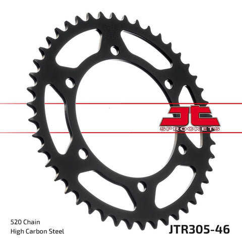 Sprocket Rear 46T 520 Blk JT SPROCKETS JT SPROCKETS MOTOVEIKALS 21