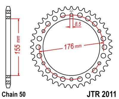 Sprocket Rear 46T 530 JT SPROCKETS JT SPROCKETS MOTOVEIKALS 21
