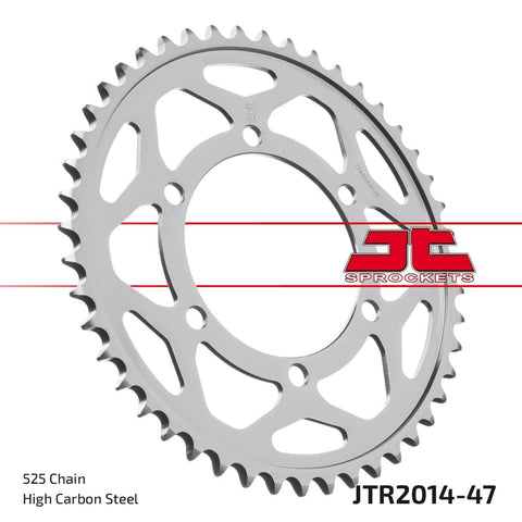 Sprocket Rear 47T 525 Blk JT SPROCKETS JT SPROCKETS MOTOVEIKALS 21