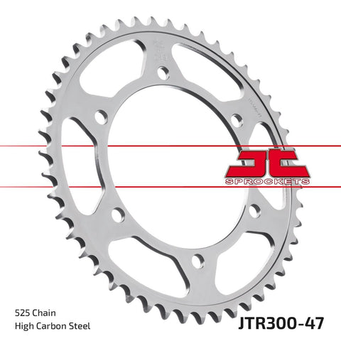 Sprocket Rear 47T 525 Blk JT SPROCKETS JT SPROCKETS MOTOVEIKALS 21