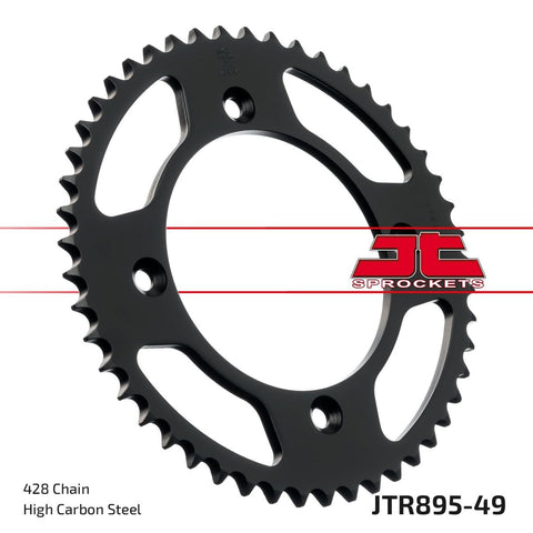 Sprocket Rear 49T 428 Blk JT SPROCKETS JT SPROCKETS MOTOVEIKALS 21