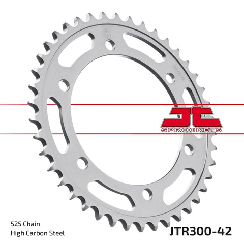 Sprocket Rear T42 525 Blk JT SPROCKETS JT SPROCKETS MOTOVEIKALS 21
