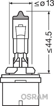 Spuldze OSRAM H27W/2 PGJ13 12V 27W OSRAM MOTOVEIKALS 21