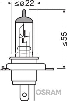 Spuldze OSRAM HS1 - 12V 35W OSRAM MOTOVEIKALS 21