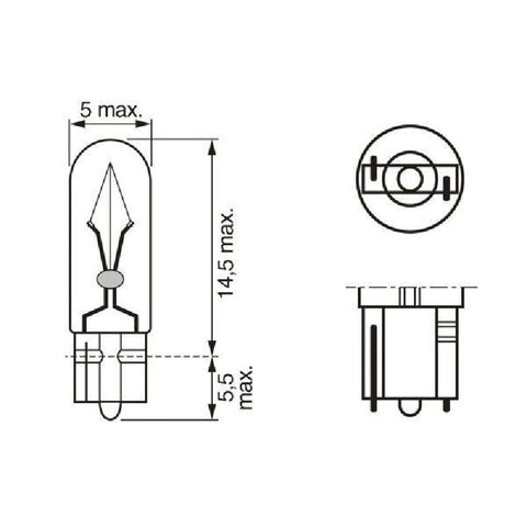 Spuldze PBT5 12V 1,2W W2X4,6D Pure Light 1 gab. BOSCH MOTOVEIKALS 21