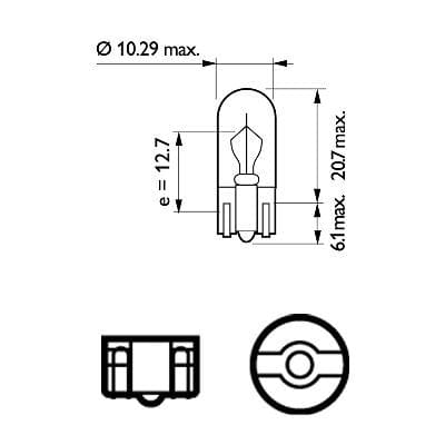 Spuldze W3W 12V 3W W2.1X9.5d 1 GAB MAXGEAR MOTOVEIKALS 21