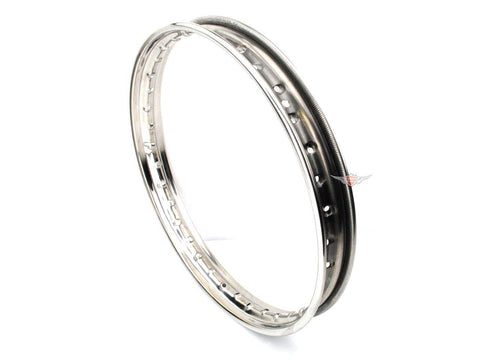 Stainless steel rim 1.5 x 17 inch 36 holes 6.5 mm for Kreidler Florett K 54/32 DB, Eiertank, RS, LF, LH, RM, TM, GT RMC, Zündapp KS 50, GTS C 50 Sport, Sport Combinette, Hercules MK DIVERSE / IMPORT MOTOVEIKALS 21