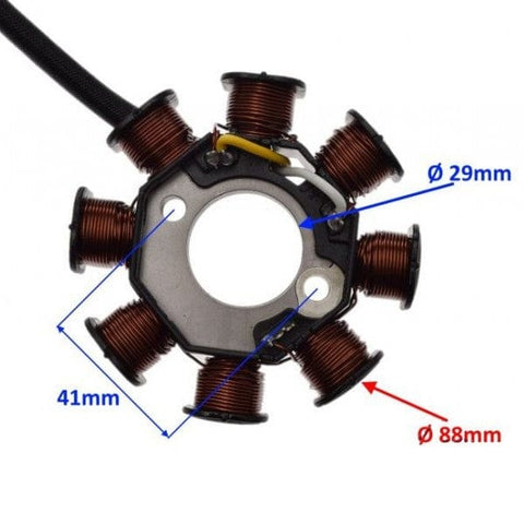 Stators ar hola devēju 8 spoles / 3 vadi / 4T SYM ORBIT 4T REPLICA MOTOVEIKALS 21