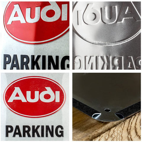 Stāvvietas zīme AUDI PARKING ONLY 30cmx40cm NOSTALGIC ART MOTOVEIKALS 21
