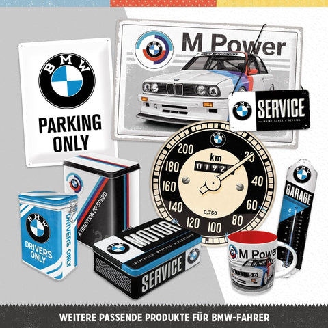 Stāvvietas zīme BMW PARKING ONLY 20x30cm NOSTALGIC ART MOTOVEIKALS 21