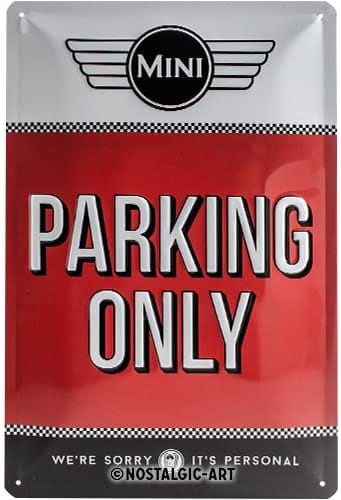 Stāvvietas zīme MINI PARKING ONLY 20 x 30 cm NOSTALGIC ART MOTOVEIKALS 21