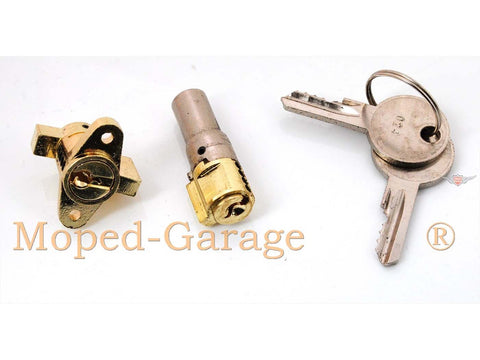 Steering lock set 2 keys 12,5mm installation hole diameter 10mm locking bolt diameter 37mm total length for Kreidler Florett K 54 DIVERSE / IMPORT MOTOVEIKALS 21