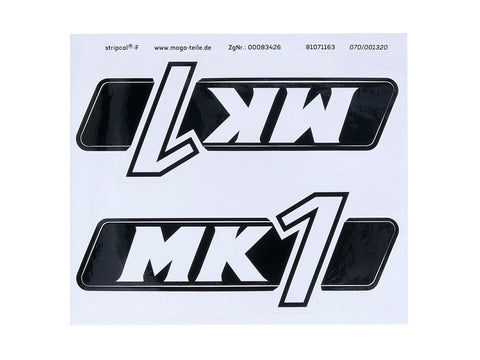 Sticker set MK1 MOGA 45x110mm for Hercules MK 1 MOGA MOTOVEIKALS 21