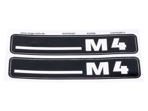 Sticker set MOGA 105mm x 21mm for Hercules M4 moped mokick MOGA MOTOVEIKALS 21